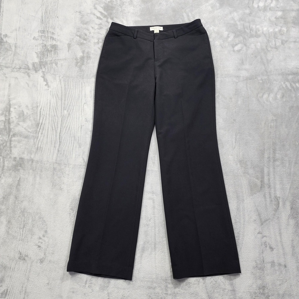 Coldwater‎ Creek Pants Womens 6P PETITE Black Natural Fit Mid Rise Trouser Leg